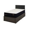 Cama Europea CIC Iron Smart 1,5 Plazas Premium + Respaldo Black Tapizado + Faldón