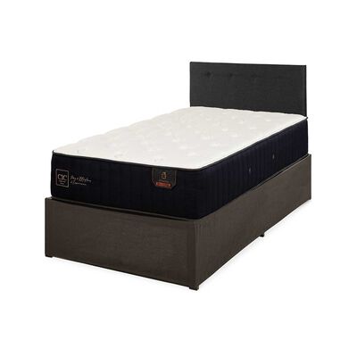 Imagen 2 del producto Cama Europea CIC Iron Smart 1,5 Plazas Premium + Respaldo Black Tapizado + Faldón