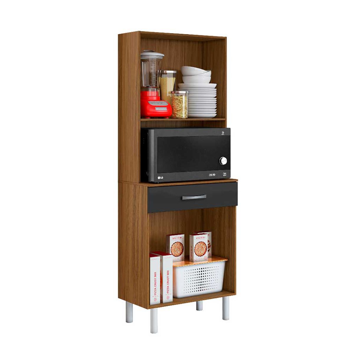 Mueble para Microondas Casanova 4 Puertas Grey