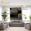 Juego de Living Elegant Detail New Houston 3-2-1 Cuerpos Gris