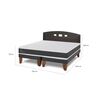Cama Europea CIC Base Dividida 2 Plazas Ortopedic + Respaldo Gales