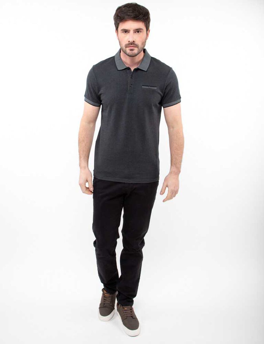 Polera Piqué Algodón Slim Manga Corta Hombre Zibel