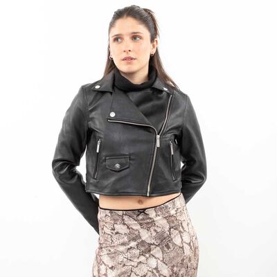 Chaqueta Biker Ecocuero Mujer Icono