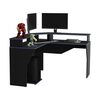 Escritorio Gamer TuHome Guma Wengue Y Azul