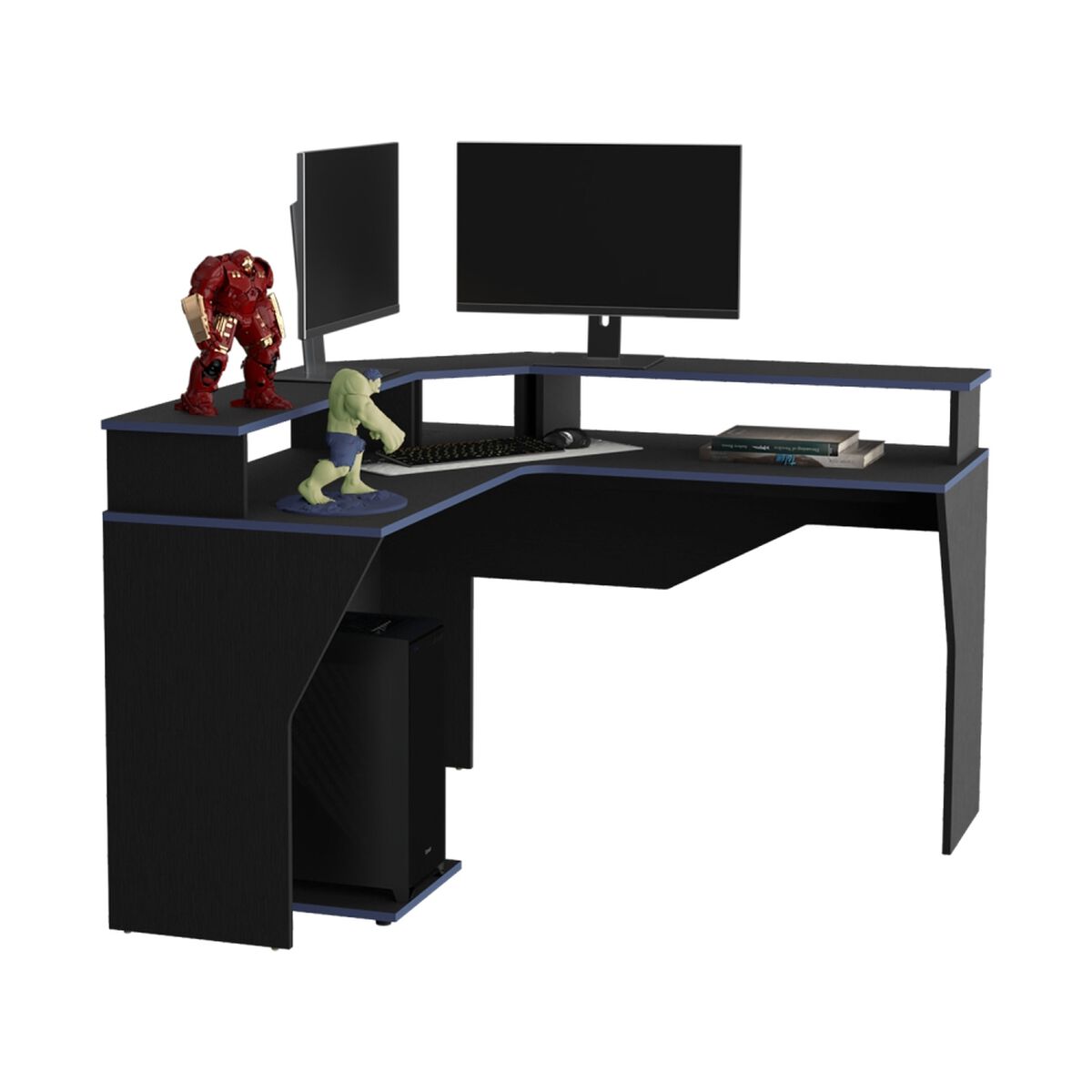 Escritorio Gamer TuHome Guma Wengue Y Azul