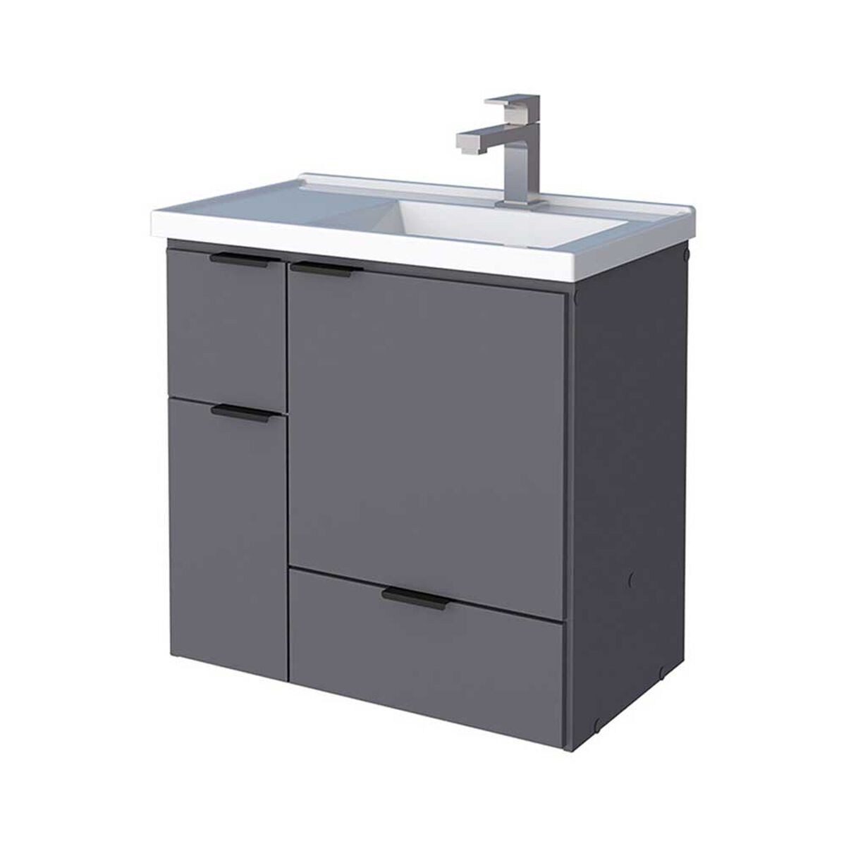 Vanitorio + Lavamanos Vekkahome Orquídea Gris