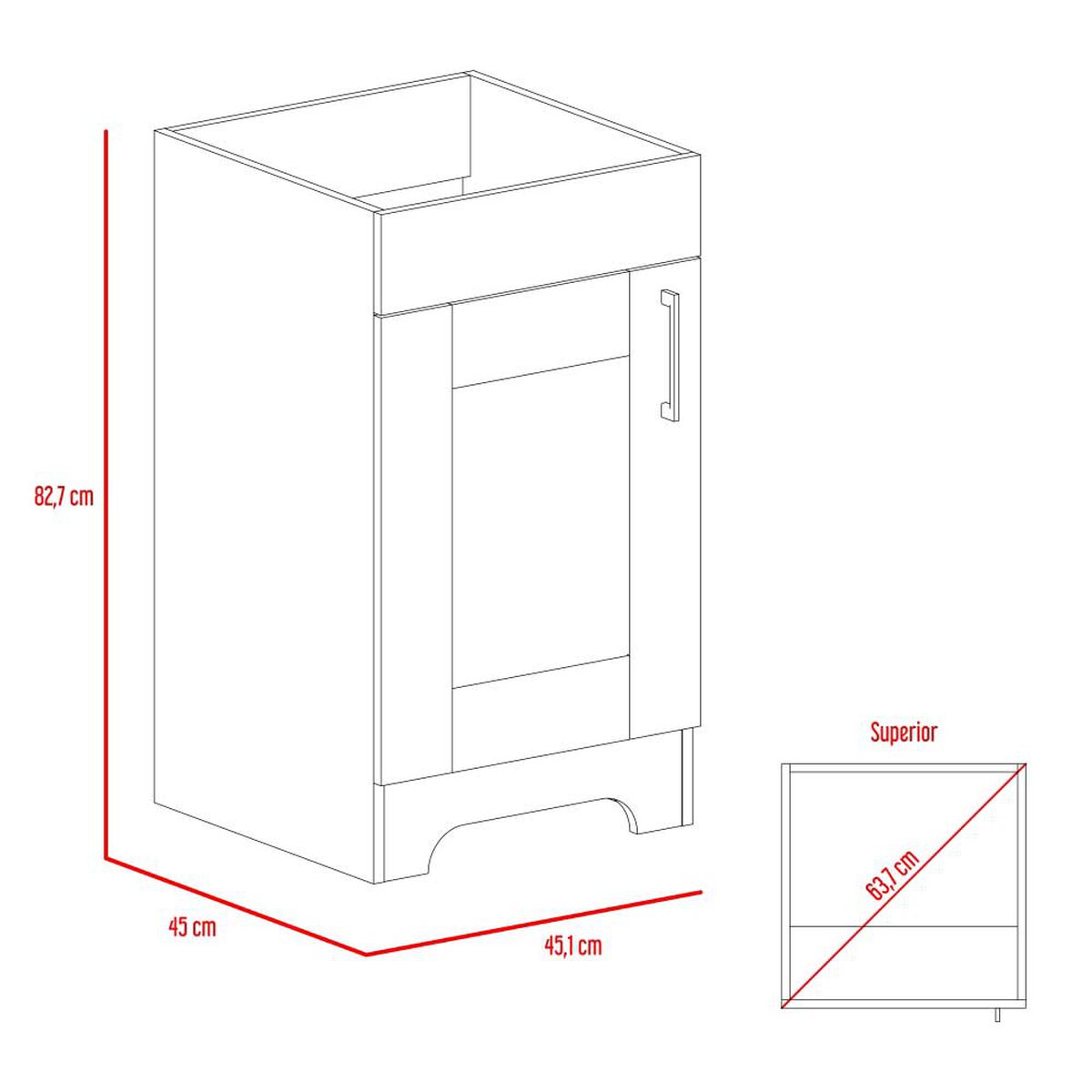 Combo Mueble Lavamanos + Espejo TuHome My Bath Wengue