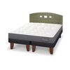 Cama Europea CIC Base Dividida 2 Plazas Anatomic + Respaldo Gales Olivo