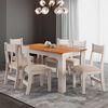 Juego de Comedor Altavision Violeta Bco 6 Sillas Blanco Crema Café