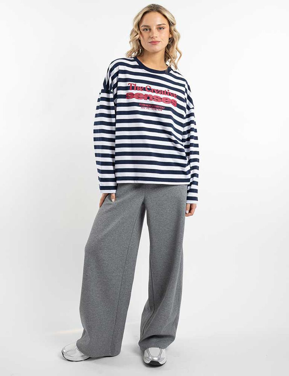 Polera Oversize Manga Larga Mujer Icono