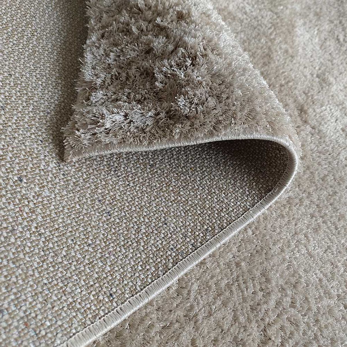 Alfombra Idetex Shaggy Dubai 150 x 200 cm Beige