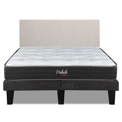 Imagen 1 del producto Cama Europea Prelude 2 Plazas Radiant 190 Cm + Respaldo Praga Arena