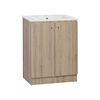 Mueble Vanitorio Mobikit Barbados 2 Puertas Roble Santana