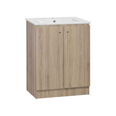 Mueble Vanitorio Mobikit Barbados 2 Puertas Roble Santana