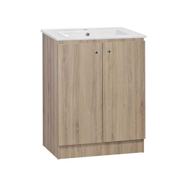 Mueble Vanitorio Mobikit Barbados 2 Puertas Roble Santana
