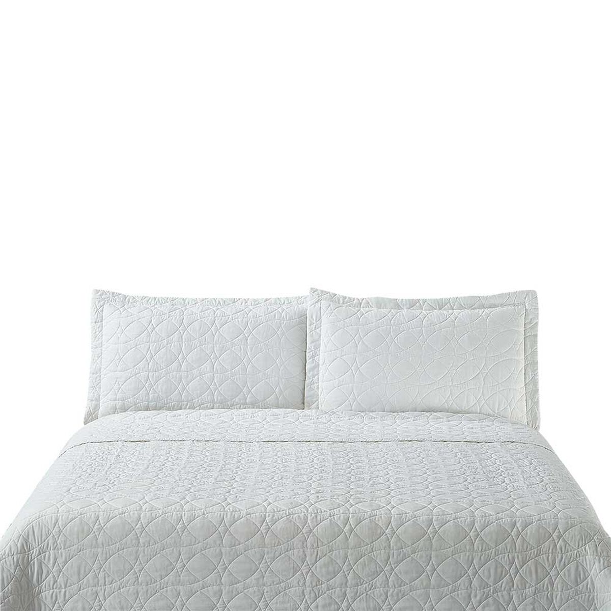 Quilt Bordado Vekka Súper King Normandy Blanco