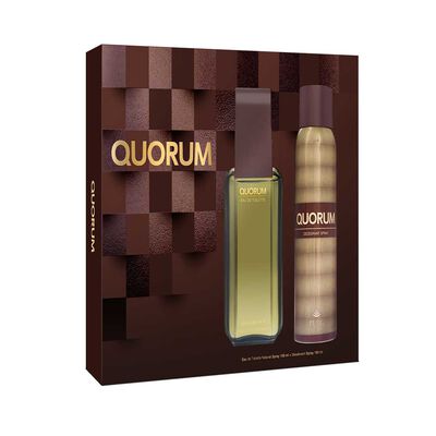 Set Fragancia Quorum Hombre EDT 100 ML + Desodorante Spray 150 ML