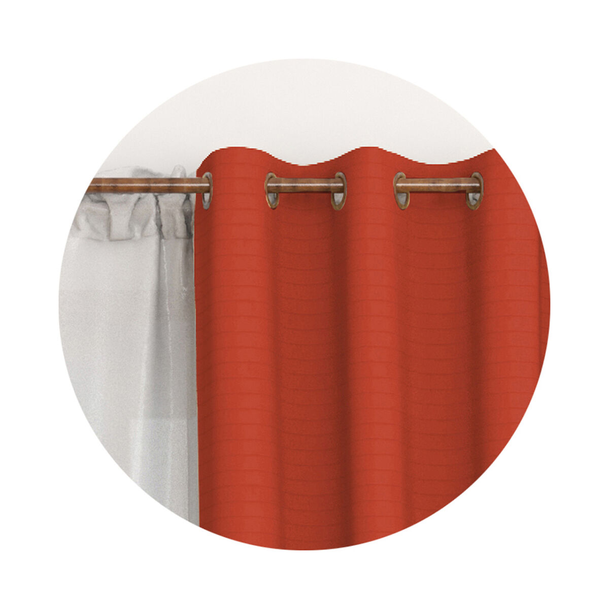 Combo Cortinas Doral Agatha 220 x 140 cm Terracota