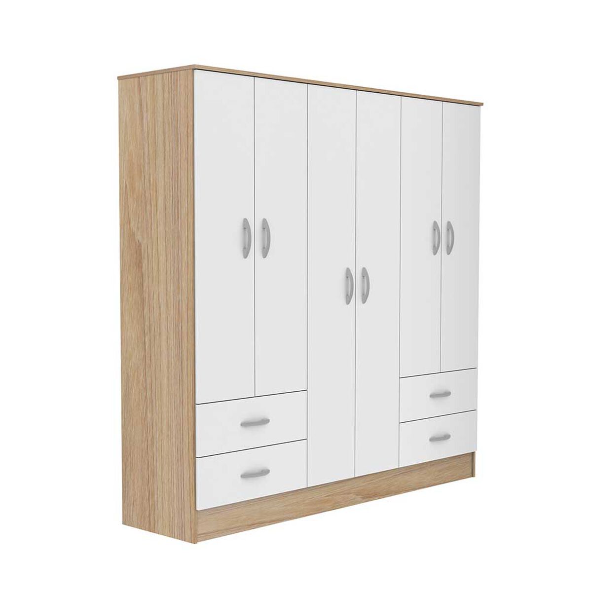 Clóset CIC Maipo Olmo Blanco 6 Puertas 4 Cajones
