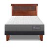 Cama Europea CIC 1,5 Plazas Anatomic + Respaldo New Dublin Caramelo