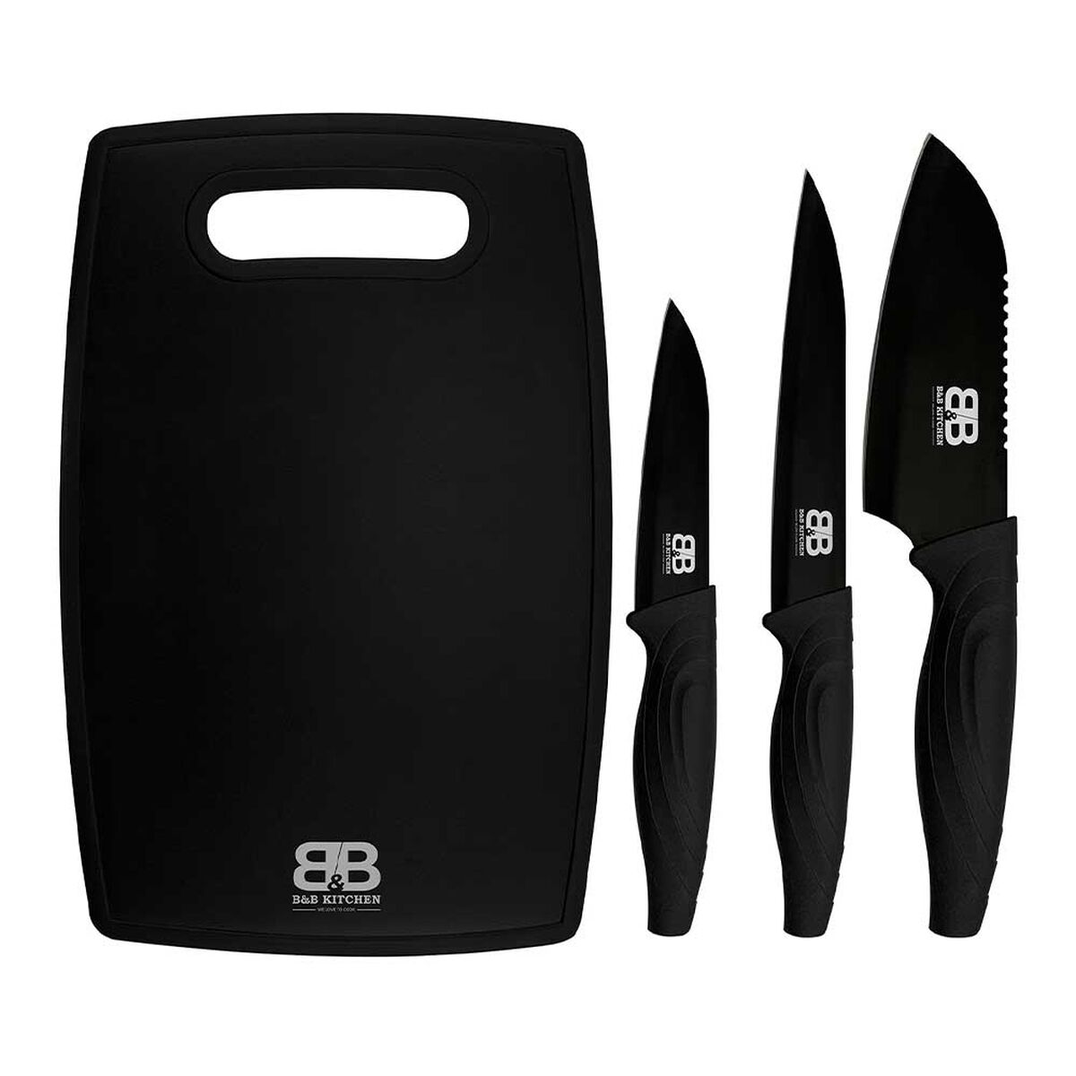 Set de Cuchillos BYB Kitchen 4 Piezas Negro