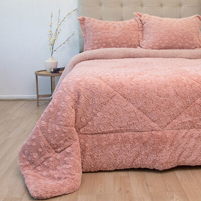 Cubrecama Doral 1,5 Plazas Rosa Senses