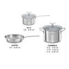 Batería de Cocina Acero Inoxidable Electrolux 9 Piezas