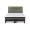Cama Europea CIC Base Dividida 2 Plazas Balance + Respaldo Milan Olivo