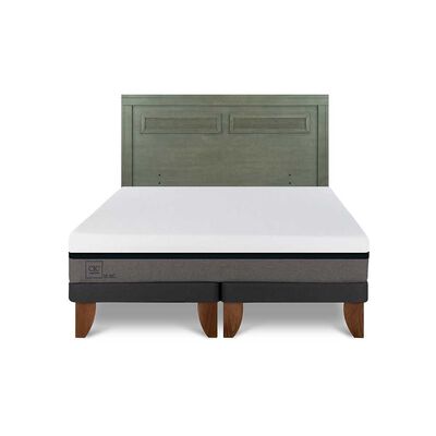 Cama Europea CIC Base Dividida 2 Plazas Balance + Respaldo Milan Olivo