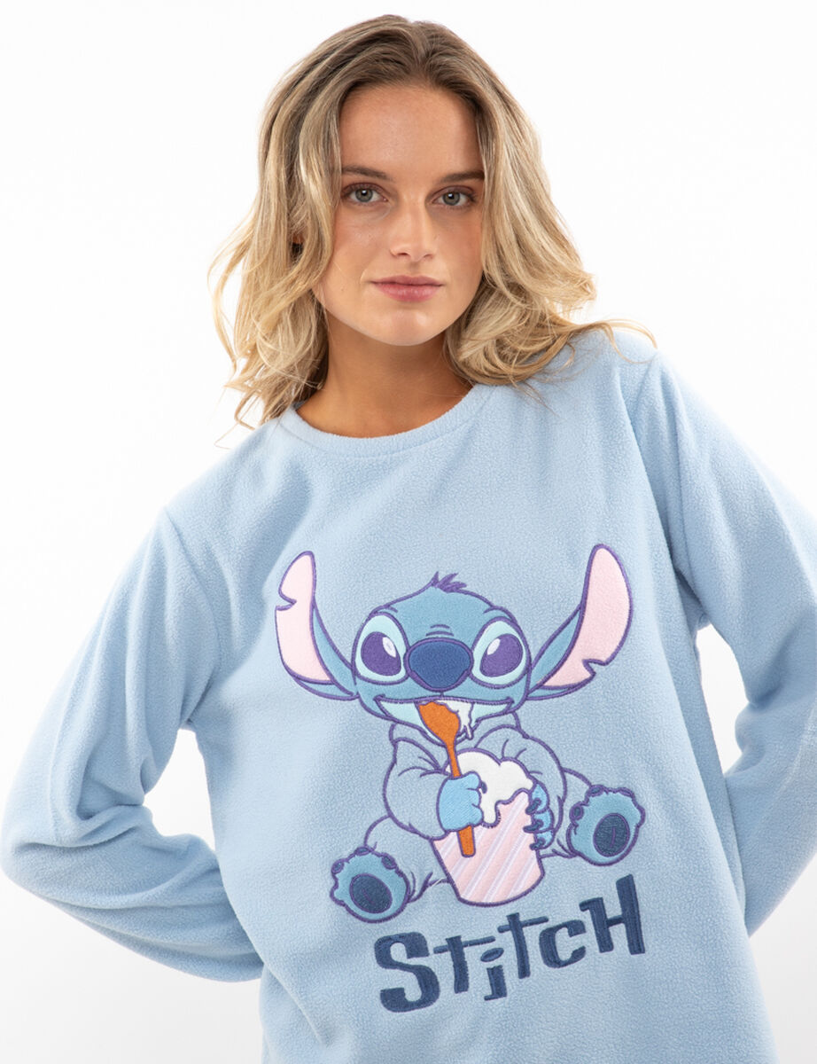 Pijama Polar Mujer Stitch