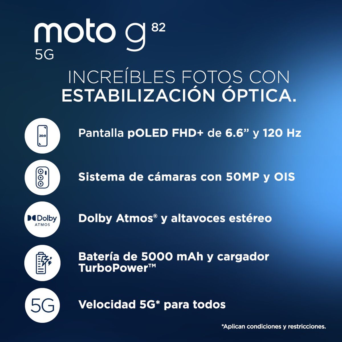 Celular Motorola Moto G82 128GB 6,55" Negro Liberado