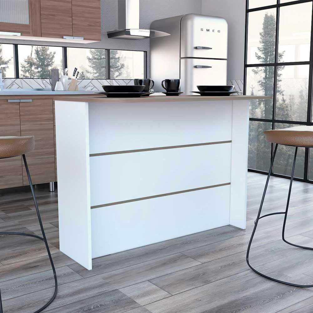 Barra Auxiliar TuHome Fendi 4 Puertas Blanco Castaño