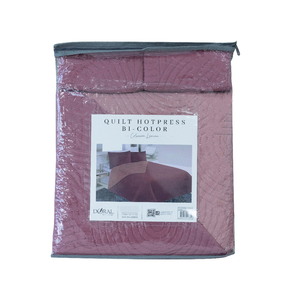Quilt Doral Hotpress Bi-Color King Rosa