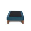 Base Europea Dividida Latam Home 1 Plaza Zen Tela Velvet Azul Petroleo