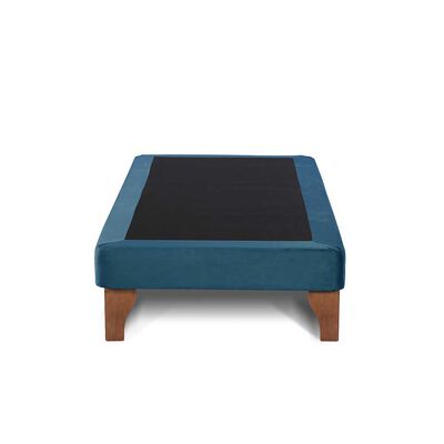 Base Europea Dividida Latam Home 1 Plaza Zen Tela Velvet Azul Petroleo