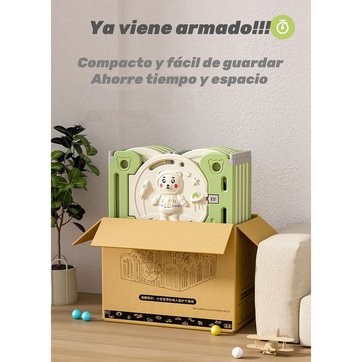 Corral Armado Multiposiciones Accesorios 160*191cm Lubabycas