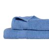 Set 2 Toallas de Ba&ntilde;o Plumetti Colorix 68 x 137 cm Azul