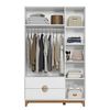 Clóset Vekkahome Ipe 3 Puertas 2 Cajones Blanco Café