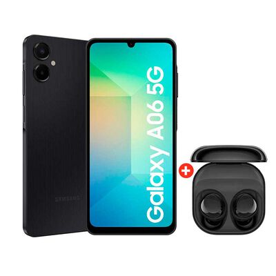 Celular Samsung Galaxy A06 5G 128GB 6,7" Negro Liberado + Audífonos Bluetooth Samsung Galaxy Buds Core