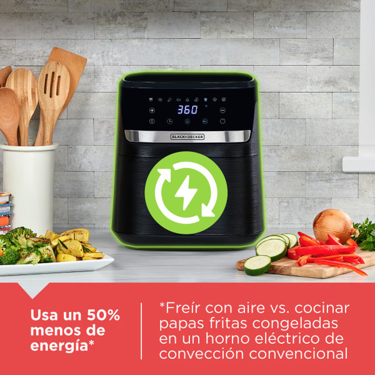 Freidora De Aire Black Decker Afbd62-1Bdcl 5,5 lts.