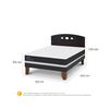 Cama Europea CIC 2 Plazas Ortopedic + Respaldo Gales Negro