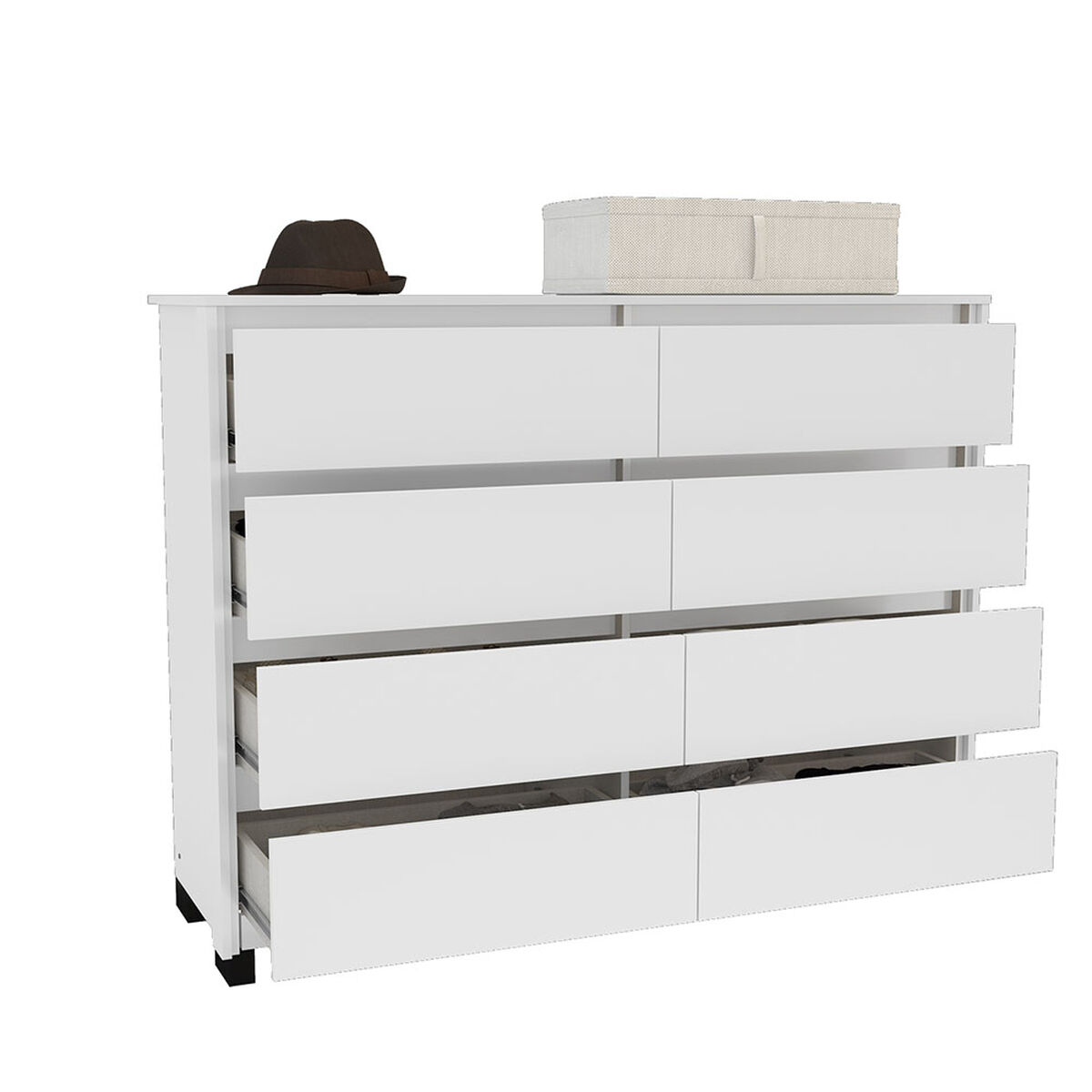 Cómoda Vekkahome Coimbra 8 Cajones Blanco