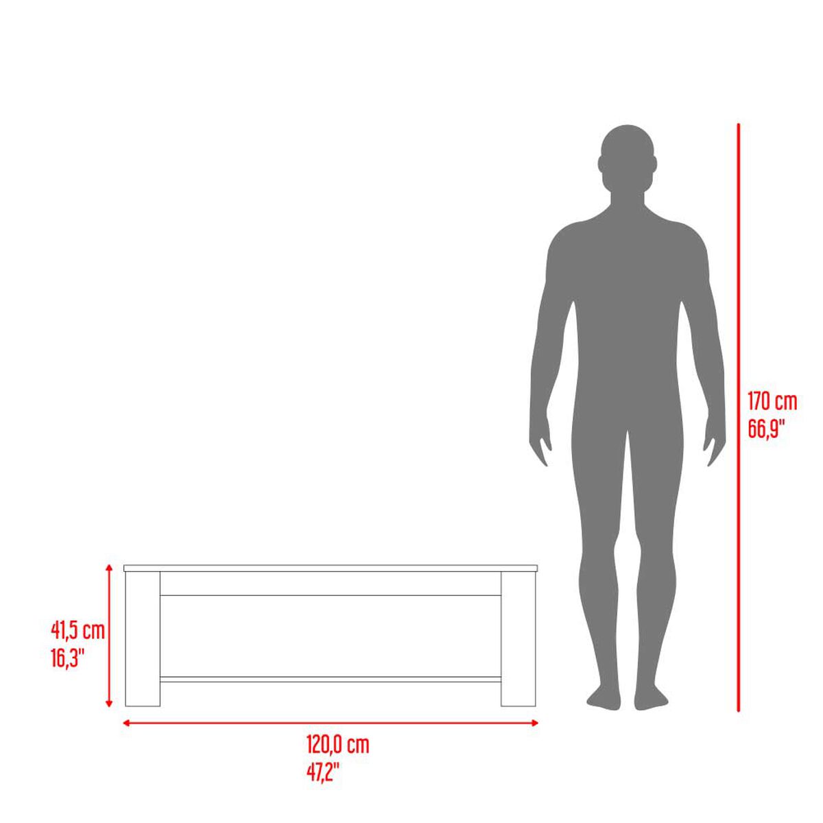 Mesa de Centro Tuhome Cecil Fresno y Wengue 