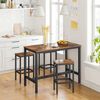Mesa de Comedor Diario Fm Furniture Metalwood Colection Marrón Rústico