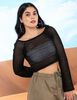 Sweater Tejido Crop Manga Campana Mujer Icono