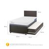Cama Nido CIC Base Normal 1,5 Plazas Excellence Plus + Respaldo Villarrica