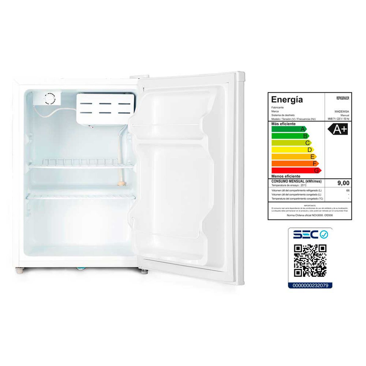 Minibar Mademsa MMB 71 B 66 lts