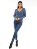 Sweater Cuello V Mujer Zibel