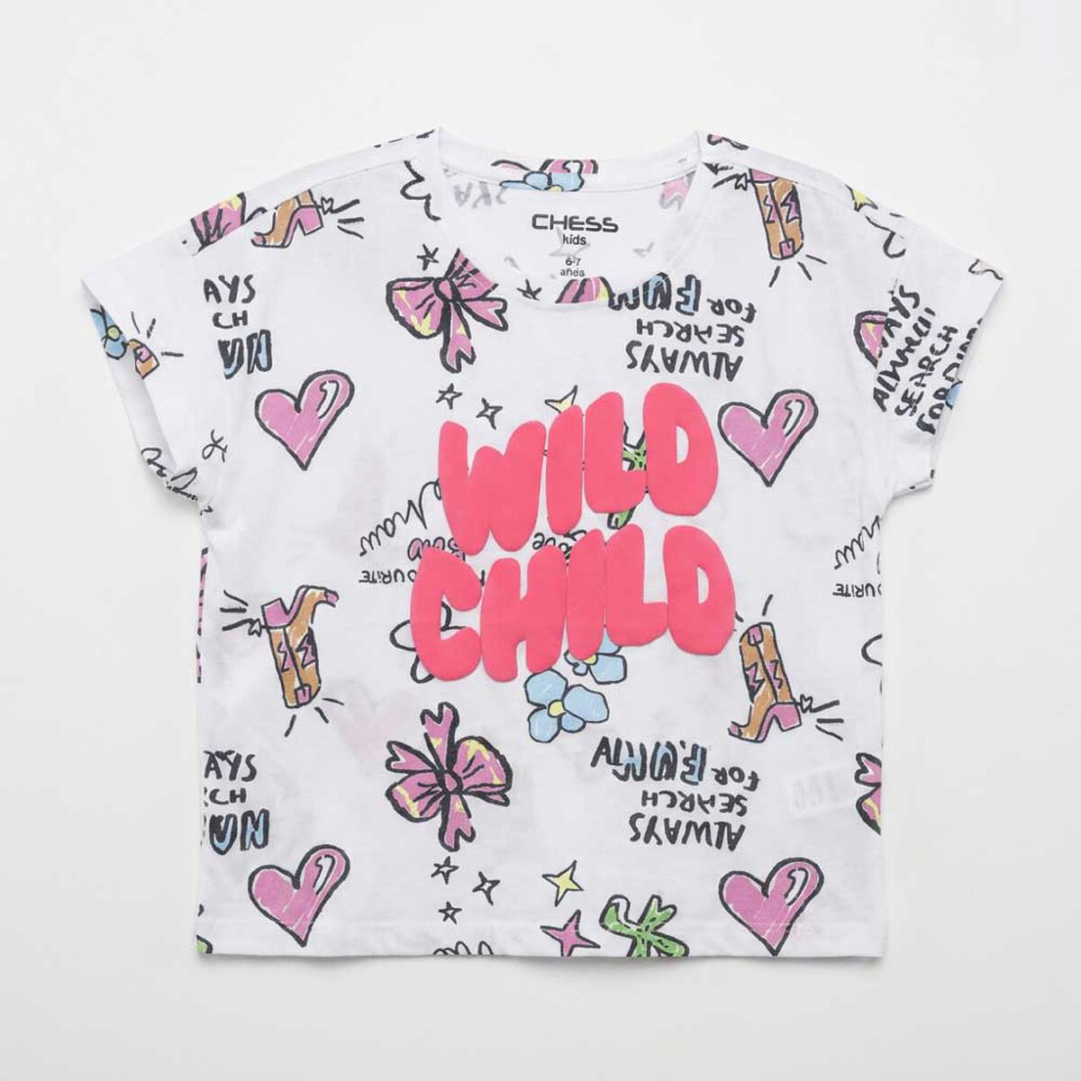 Polera Manga Corta Ni&ntilde;a Chess