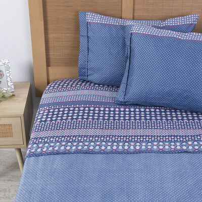 Juego de Sábanas Plumetti King Estampada Oak